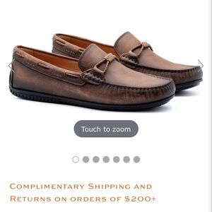 Martin Dingman Tan Leather Loafers